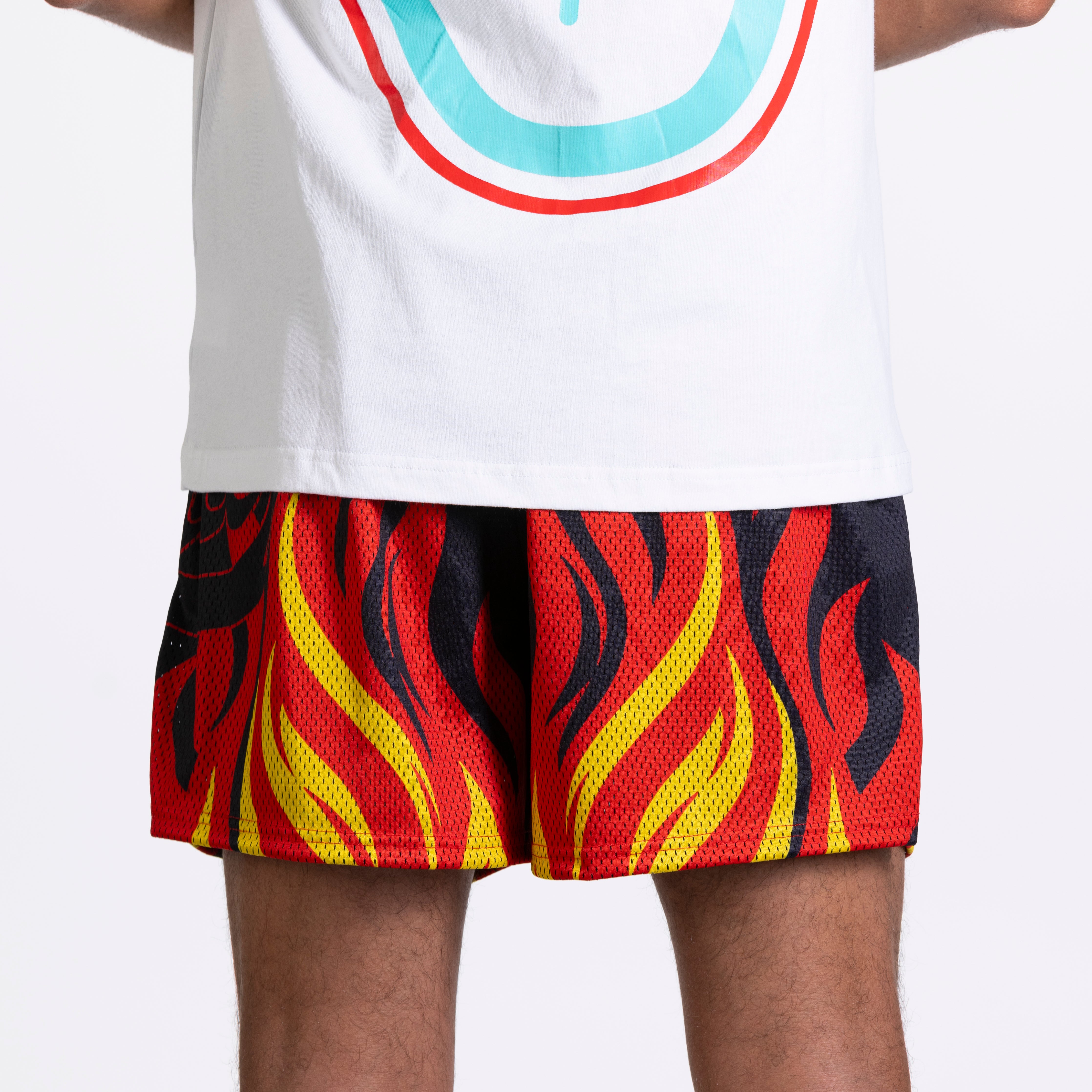 ウェア DEUCE MESH SHORTS | FIRE FLAMES Deuce Mesh Shorts | Fire Flames – Deuce Brand