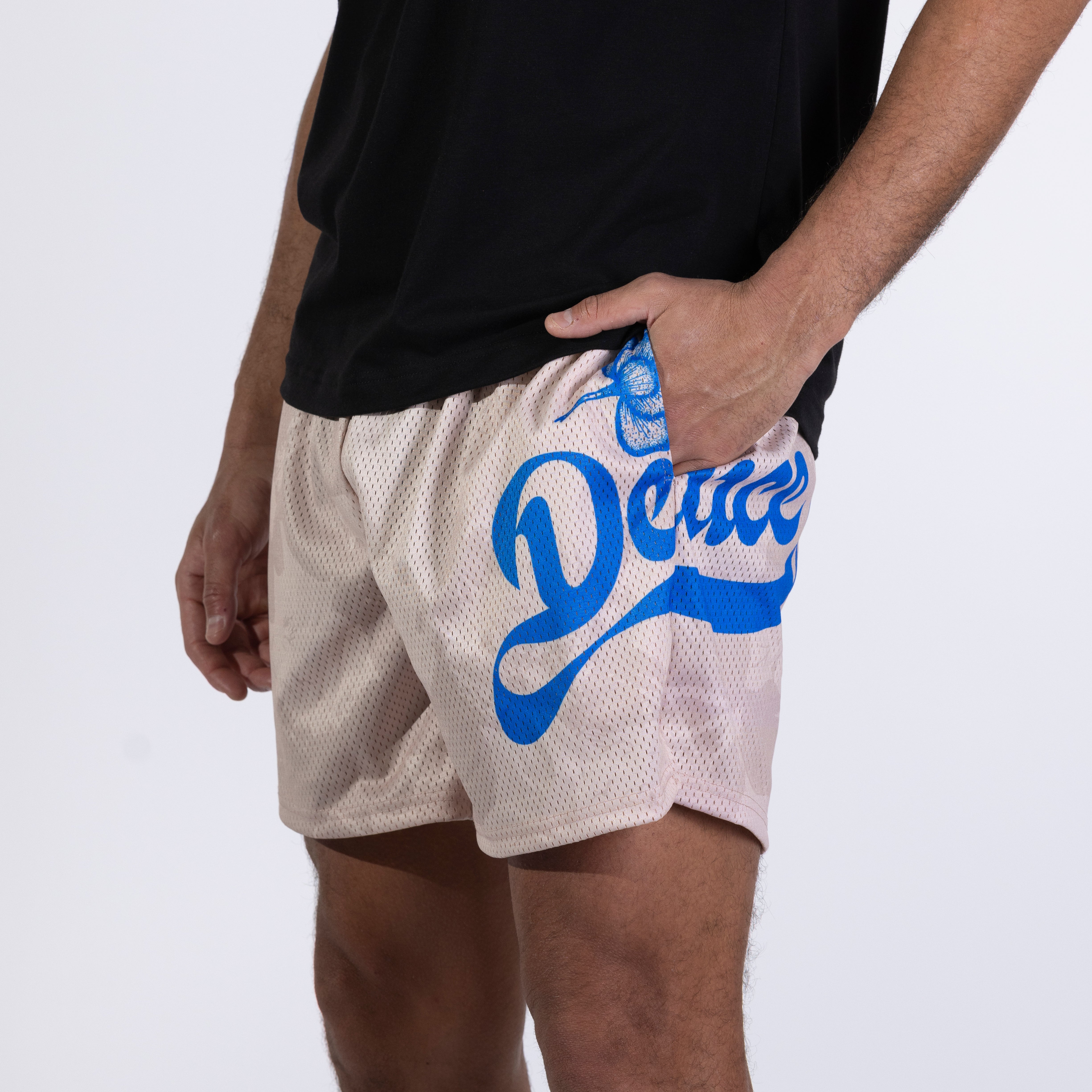 DEUCE MESH SHORTS | Vanilla – Deuce Brand Australia