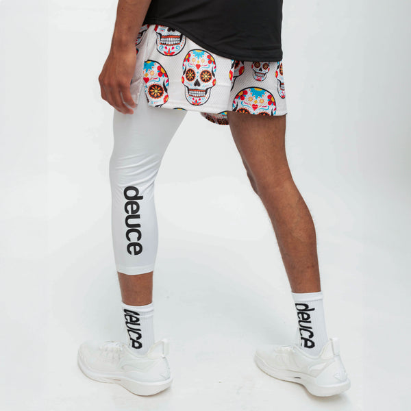 DEUCE ONE LEGGED TIGHTS | White – Deuce Brand Australia