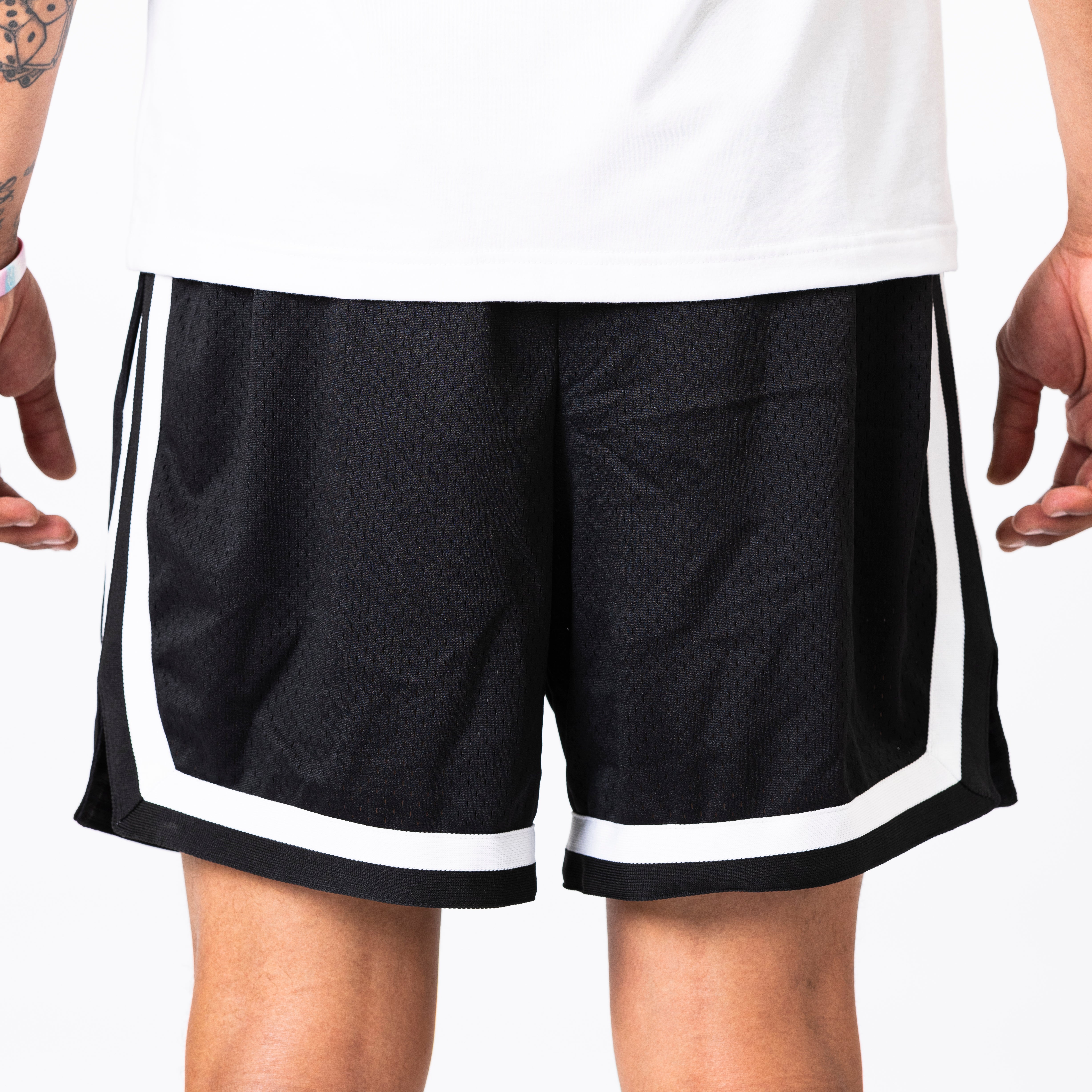 DEUCE VIBE SHORTS 2.0 | Black / White – Deuce Brand Australia