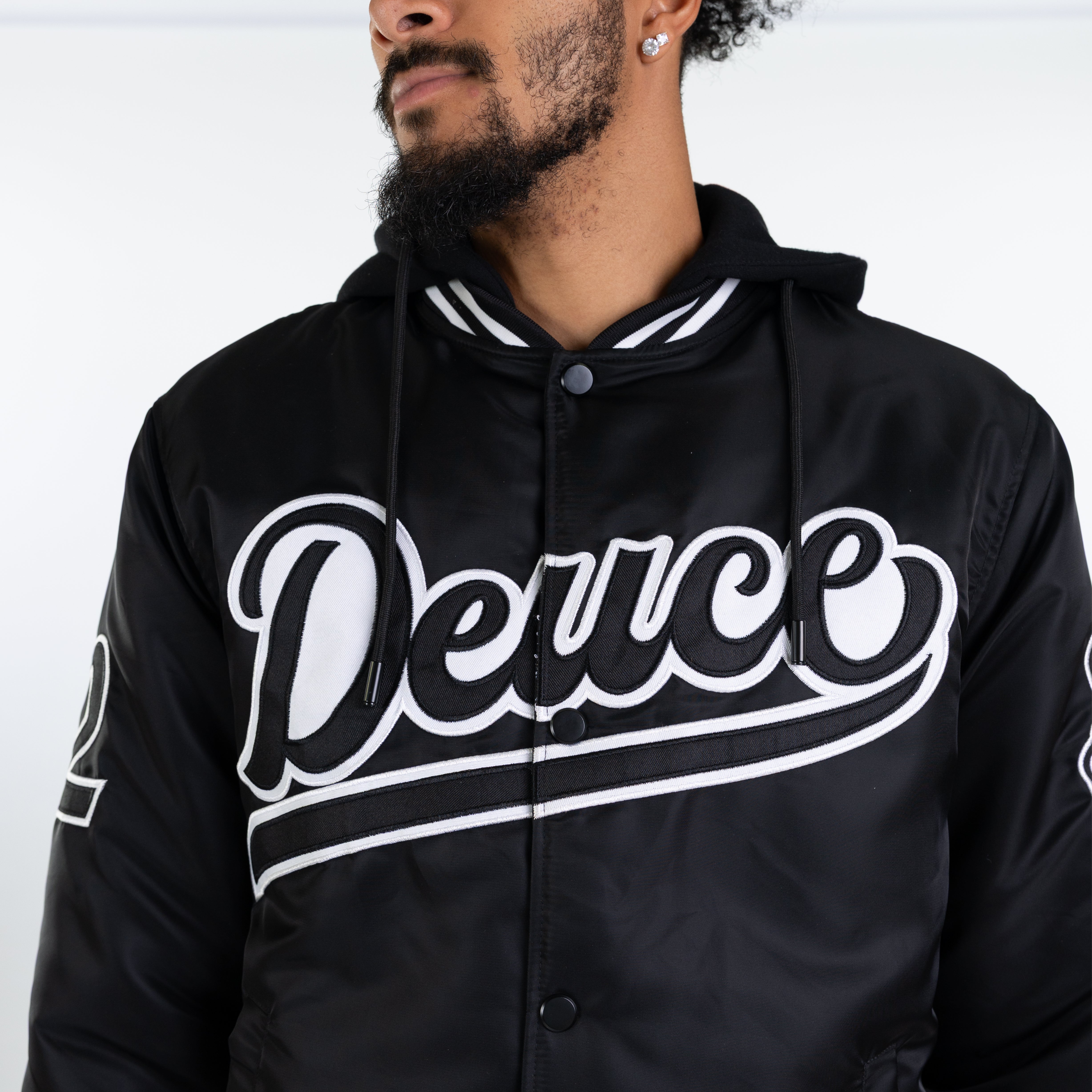 DEUCE VARSITY JACKET | Black – Deuce Brand Australia